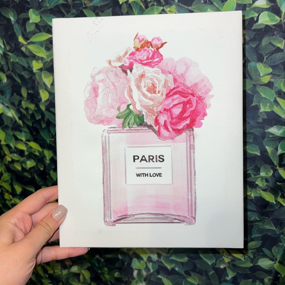 Paris perfume canvas